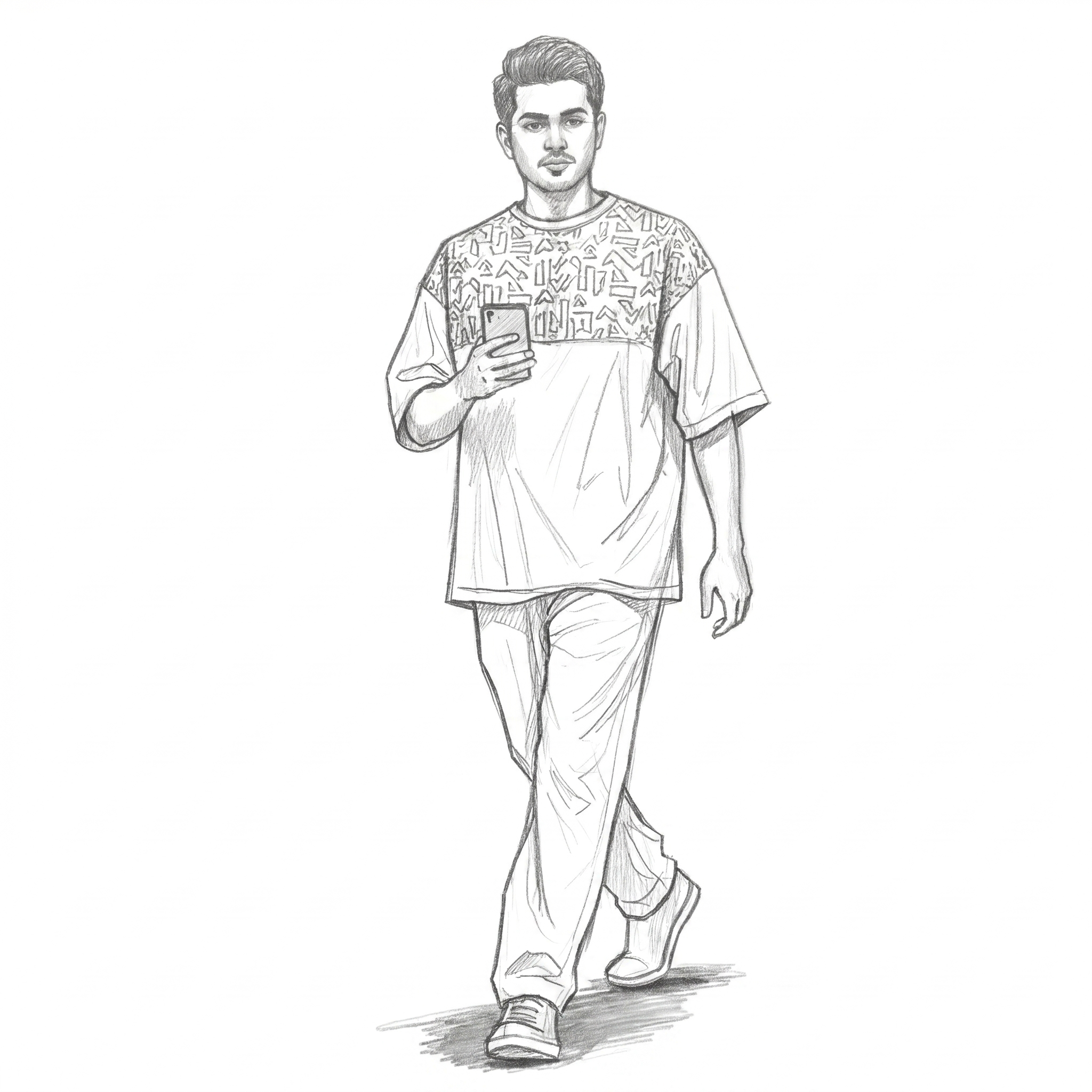 Drop-Shoulder Tee sketch